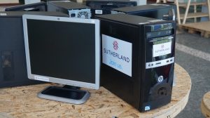 Sutherland donates 5 computers to the German language high school in Burgas