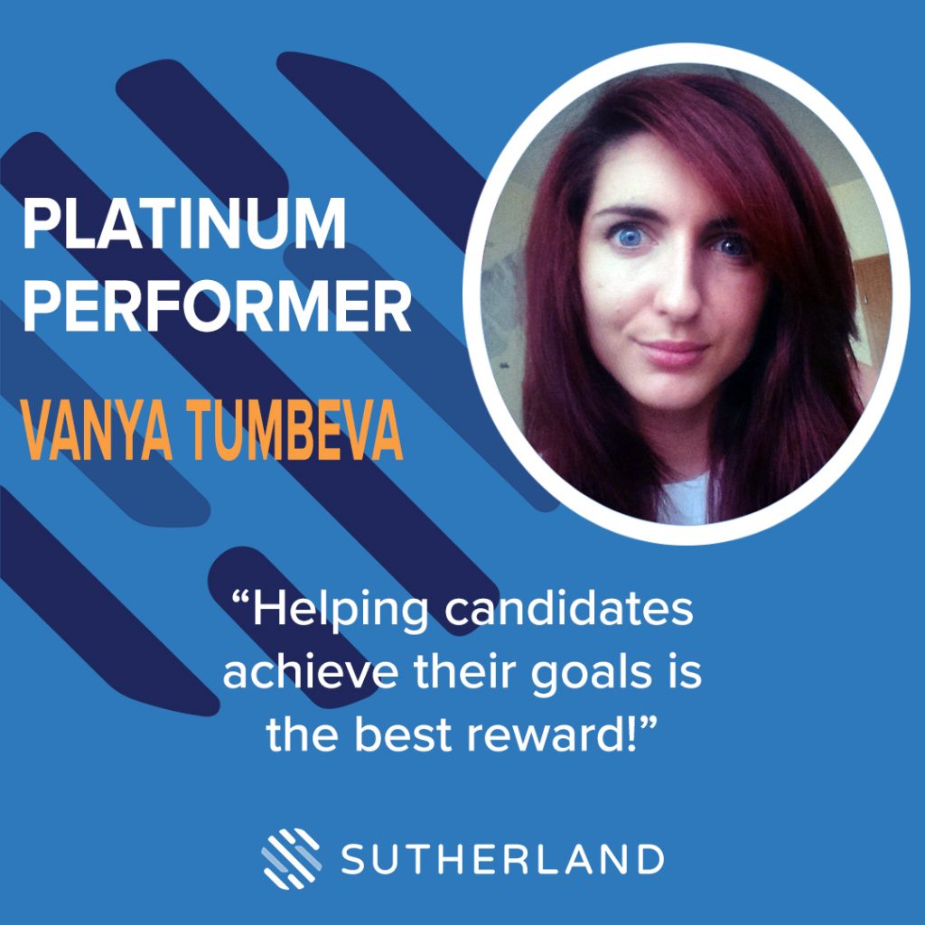 Platinum Performer Vanya Tumbeva Sutherland