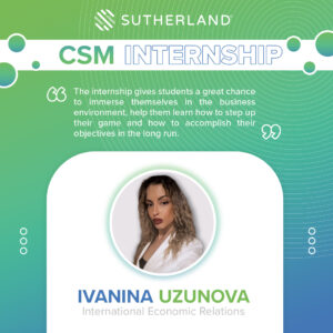 Ivanina Customer Success Management Internship Sutherland