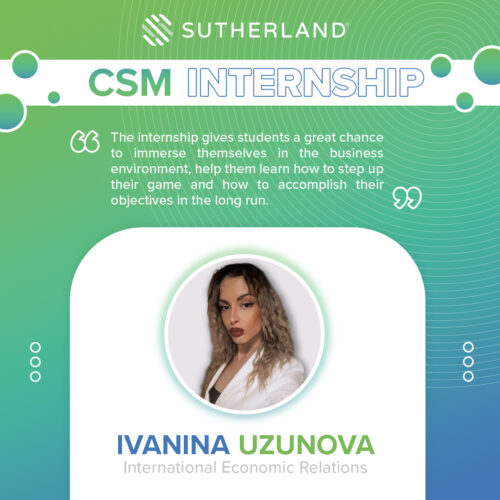 Ivanina Customer Success Management Internship Sutherland