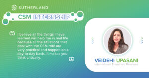 Veidehi Sutherland Customer Success Management Internship
